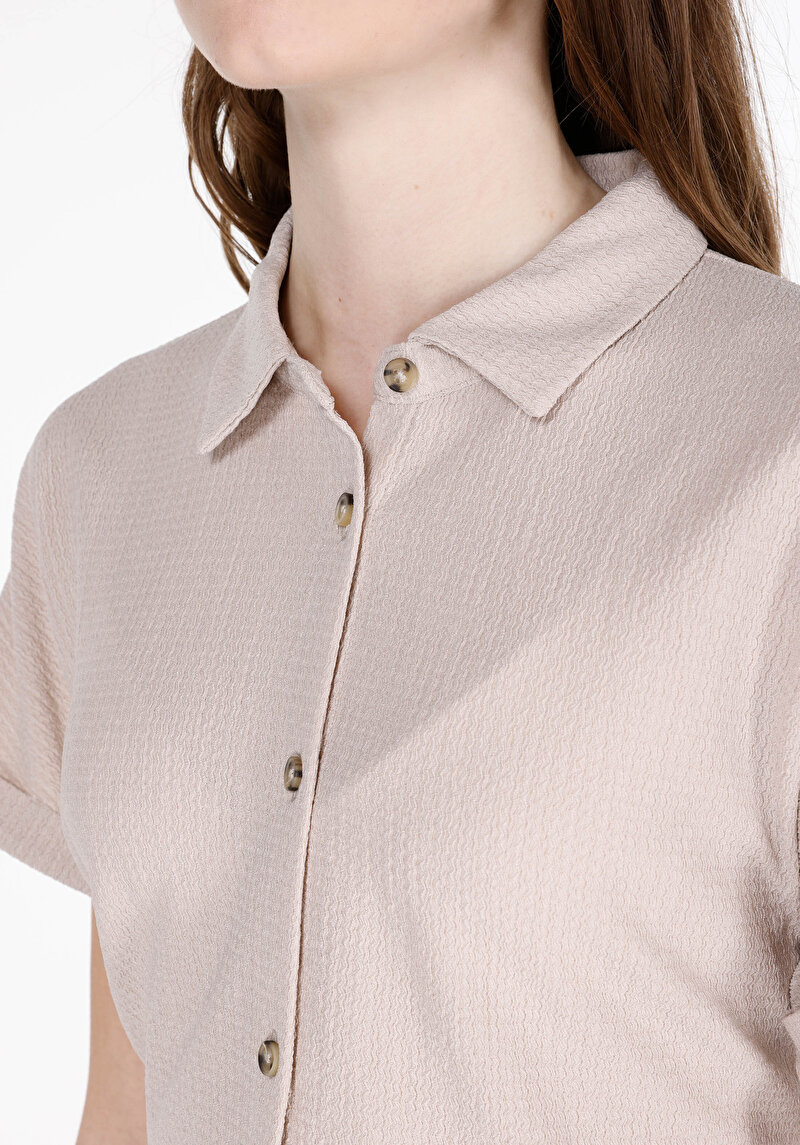 Зображення Сорочка З Коротким Рукавом Жіноча Бежева Cl1074598