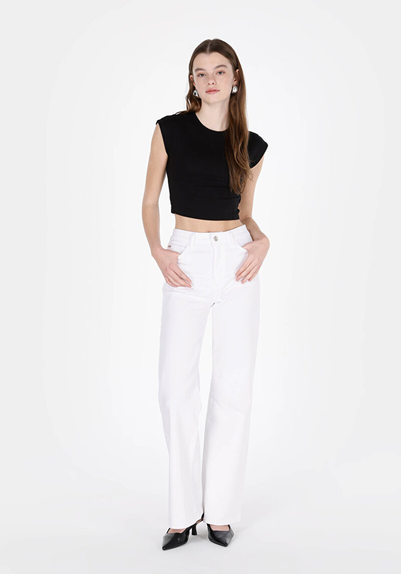 Зображення 793 Monica Джинси Жіночі Білі Класичного Крою Cl1074859