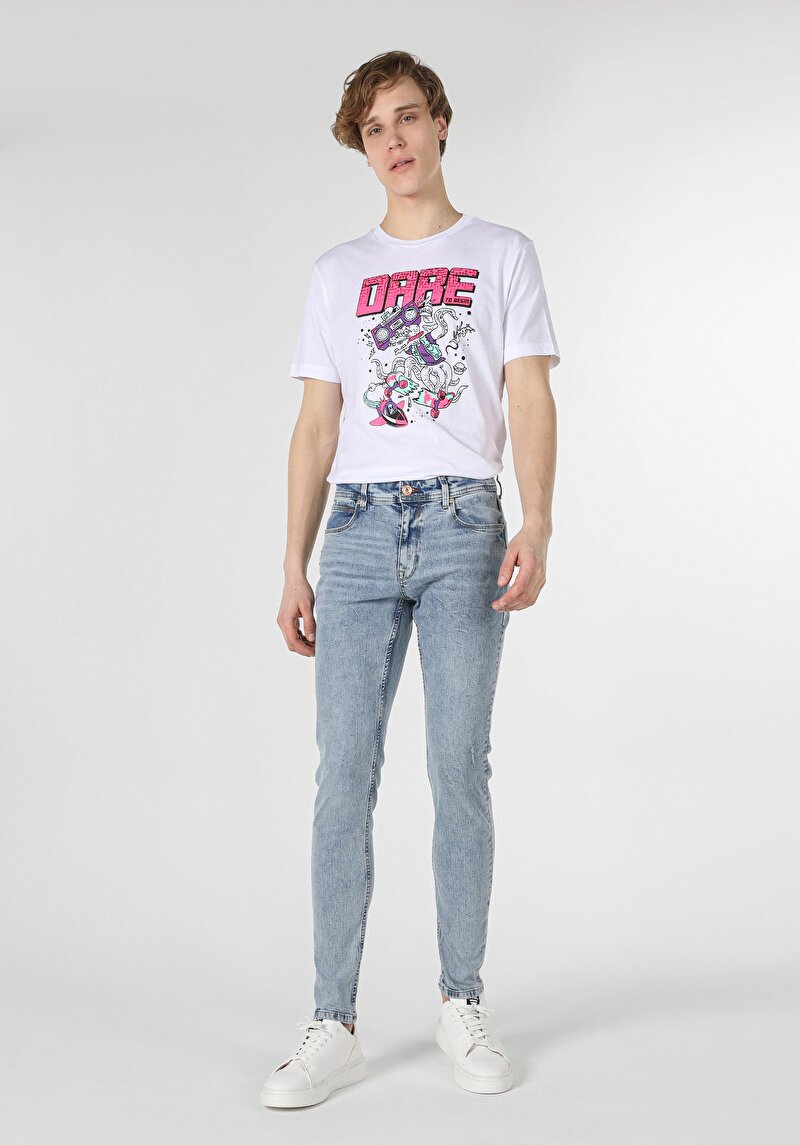 Зображення 041 Danny Джинси Чоловічі Блакитні Вузького Крою Cl1059183