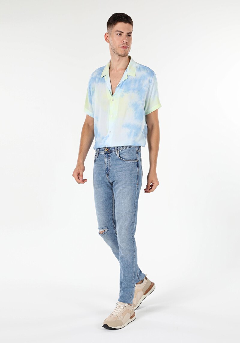 Зображення 041 Danny Джинси Чоловічі Блакитні Вузького Крою Cl1059184