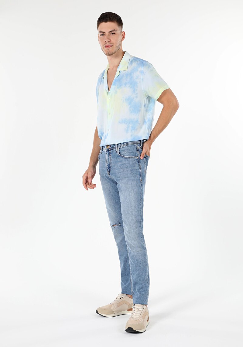 Зображення 041 Danny Джинси Чоловічі Блакитні Вузького Крою Cl1059184