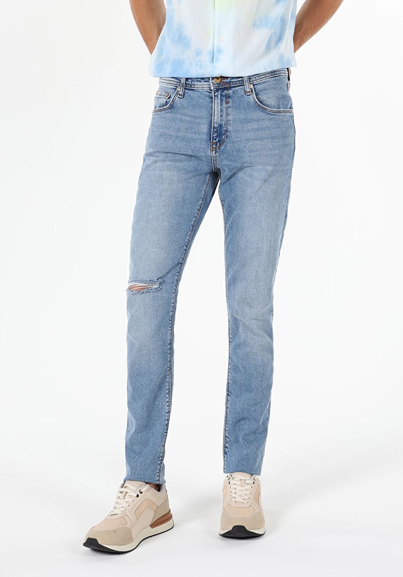 Показати інформацію про 041 Danny Джинси Чоловічі Блакитні Вузького Крою Cl1059184