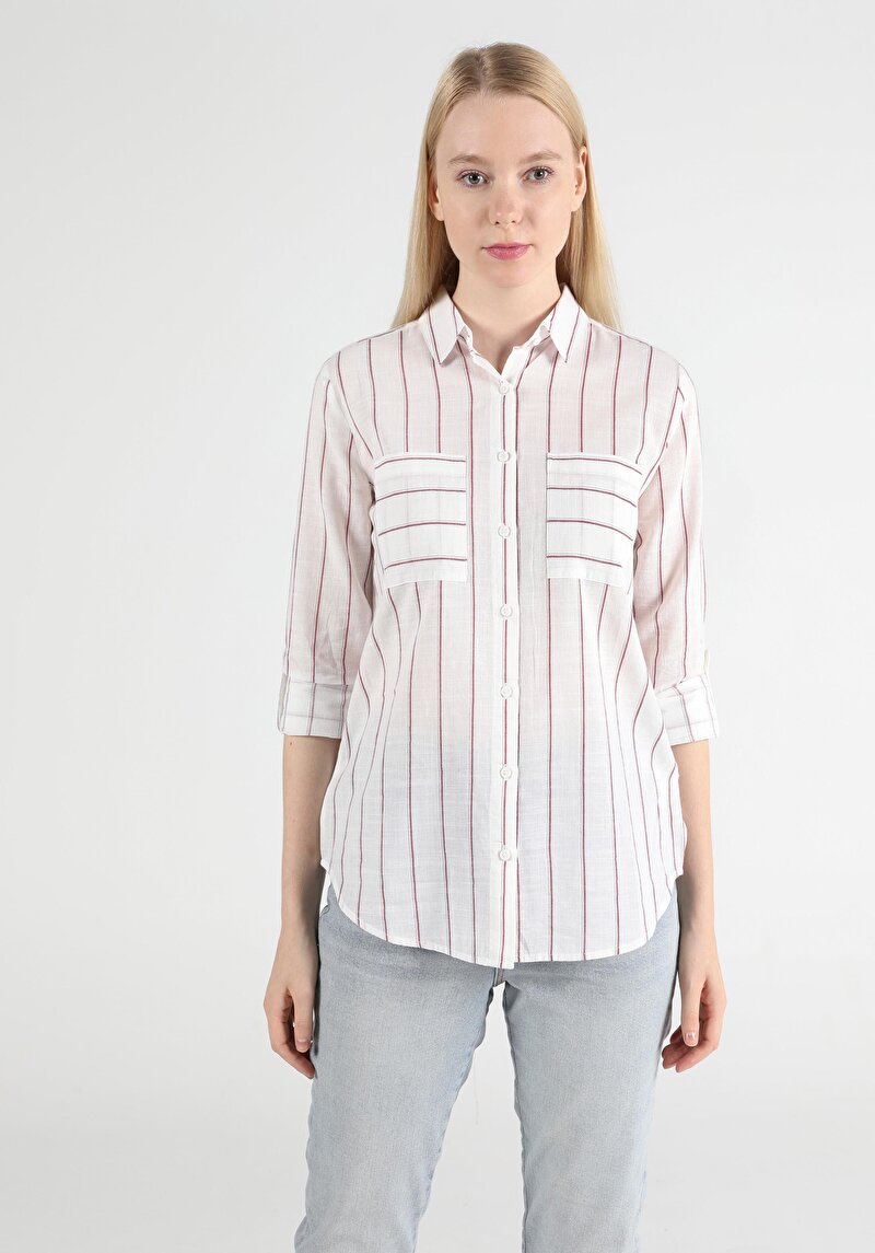 Показати інформацію про Сорочка З Довгим Рукавом Жіноча Біла Класичного Крою Cl1050681