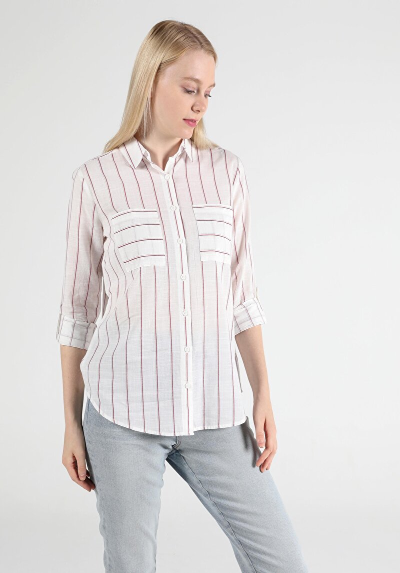 Показати інформацію про Сорочка З Довгим Рукавом Жіноча Біла Класичного Крою Cl1050681