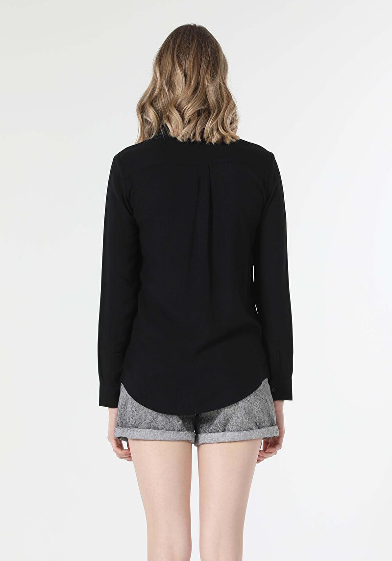 Показати інформацію про Сорочка З Довгим Рукавом Жіноча Чорна  Cl1050927