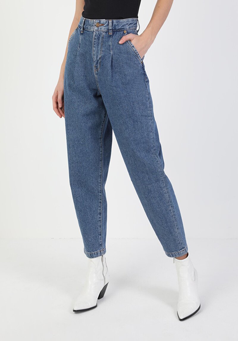 Показати інформацію про 886 Dennıs Джинси Жіночі Сині Слоучі Cl1051201