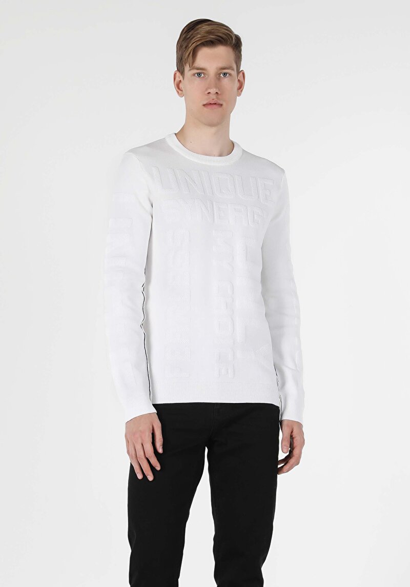 Показати інформацію про Светр Чоловічий Білий  Cl1056649