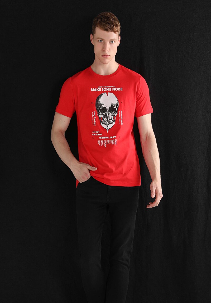 Зображення Футболка З Коротким Рукавом Чоловіча Червона  Cl1059597