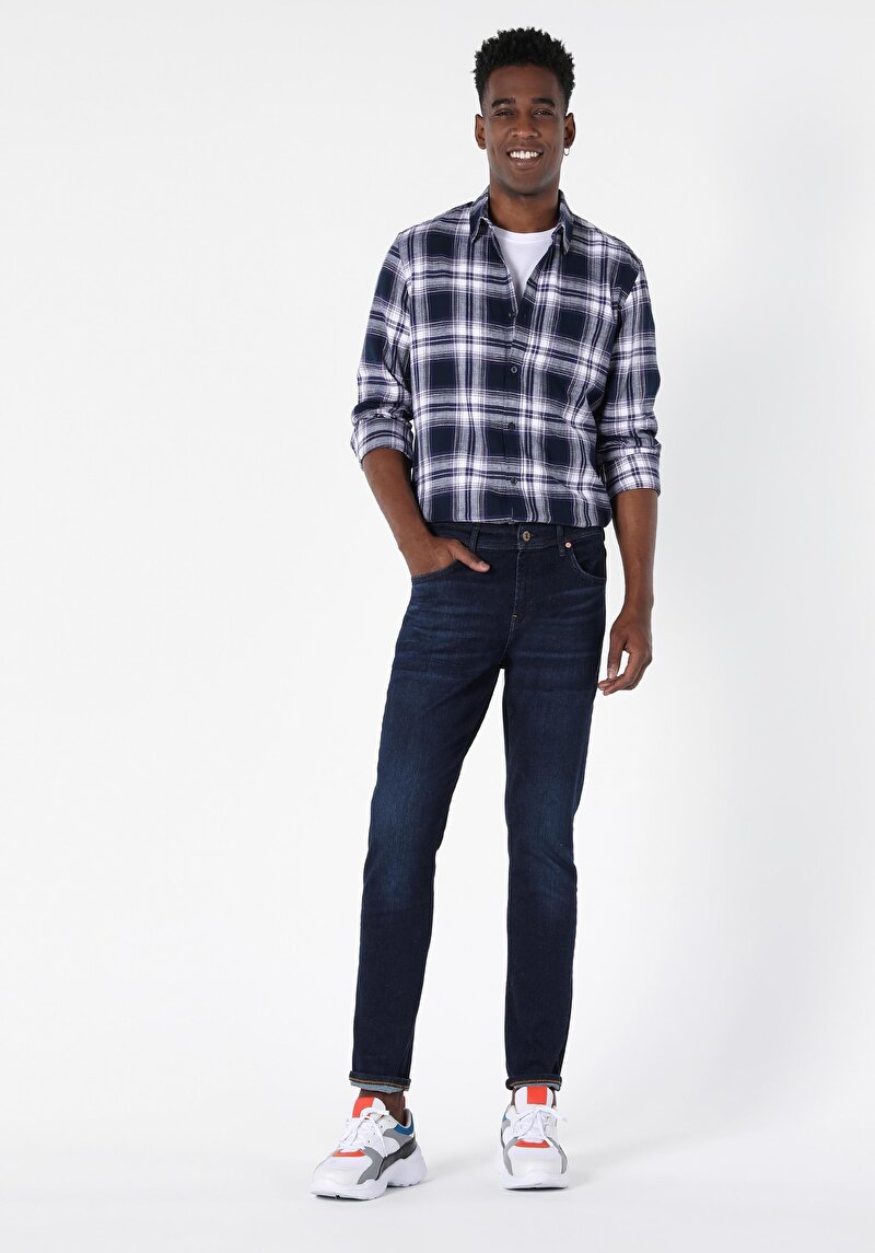 Зображення Сорочка З Довгим Рукавом Чоловіча Синя  Cl1056691