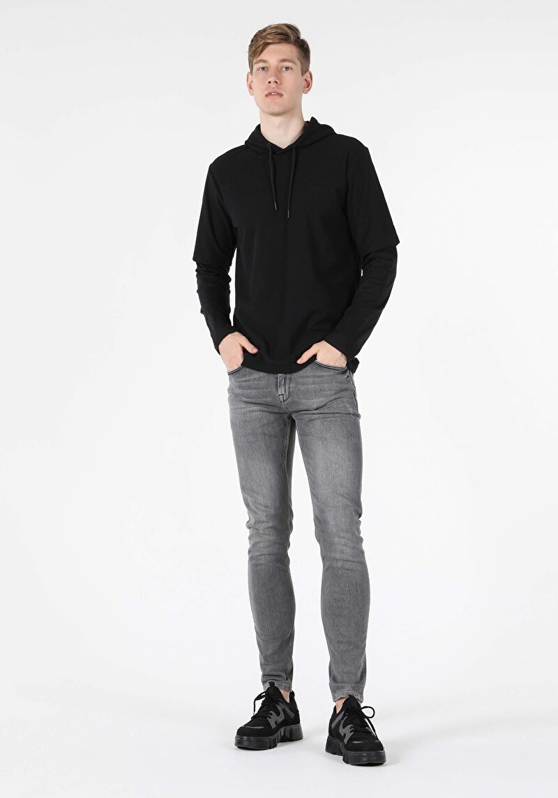 Зображення Футболка З Довгим Рукавом Чоловіча Чорна  Cl1056773