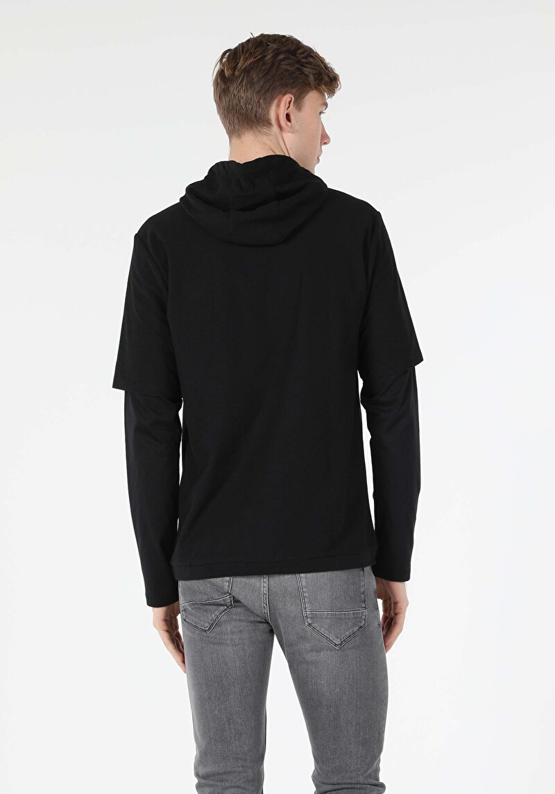 Показати інформацію про Футболка З Довгим Рукавом Чоловіча Чорна  Cl1056773