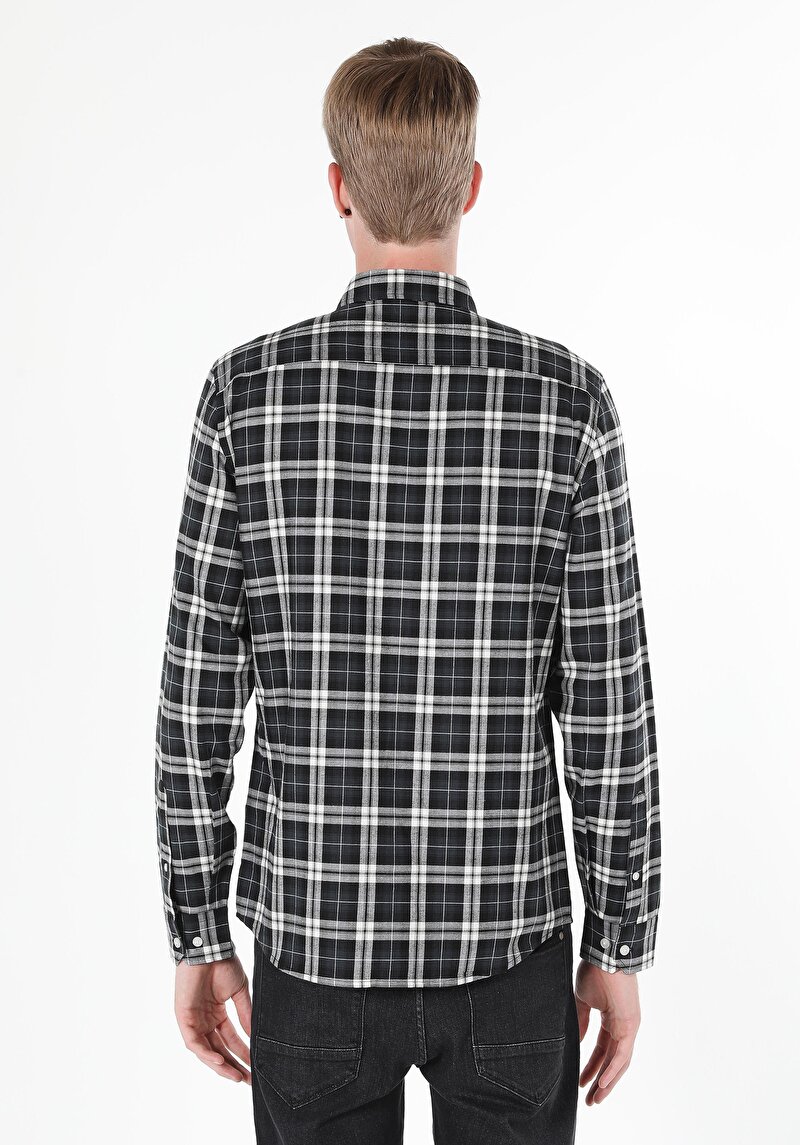 Показати інформацію про Сорочка З Довгим Рукавом Чоловіча Чорна  Cl1059816