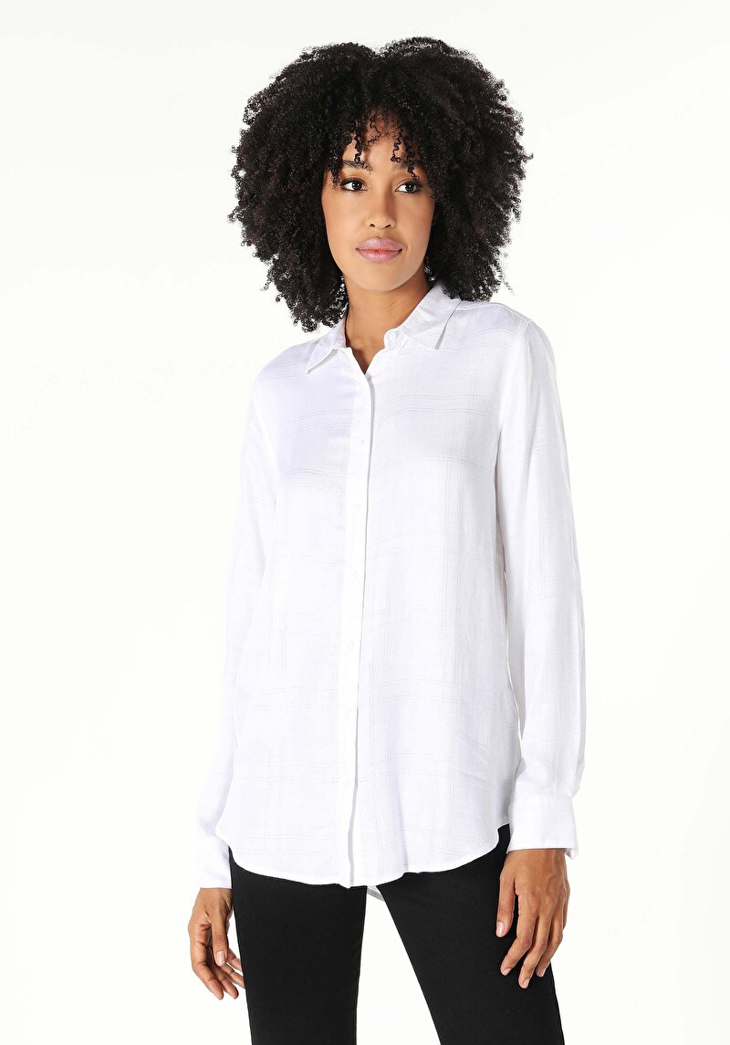 Показати інформацію про Сорочка З Довгим Рукавом Жіноча Біла  Cl1060006