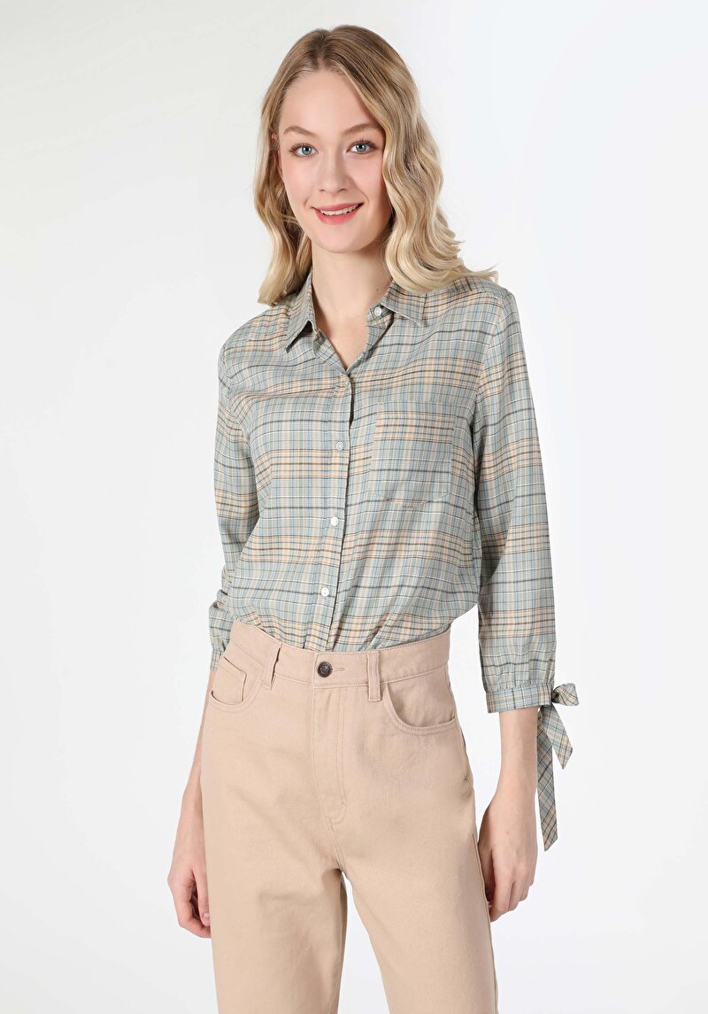 Зображення Сорочка З Довгим Рукавом Жіноча Зелена Cl1060016