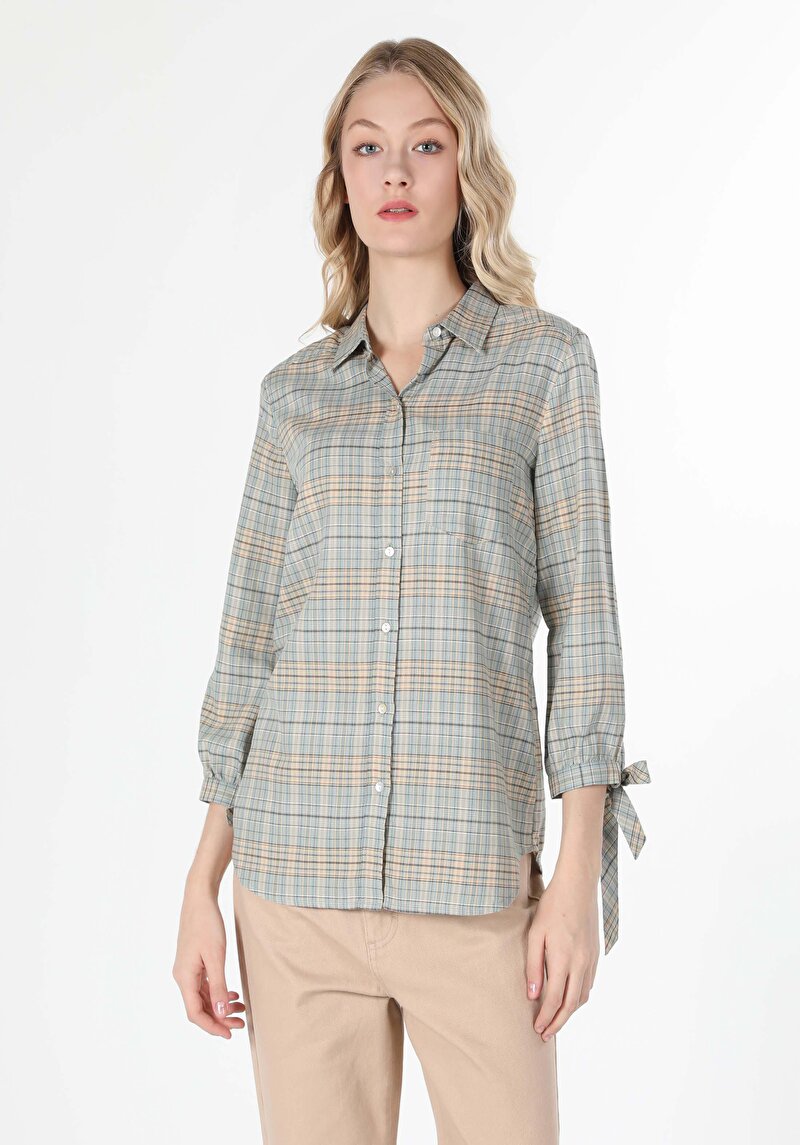 Показати інформацію про Сорочка З Довгим Рукавом Жіноча Зелена  Cl1060016