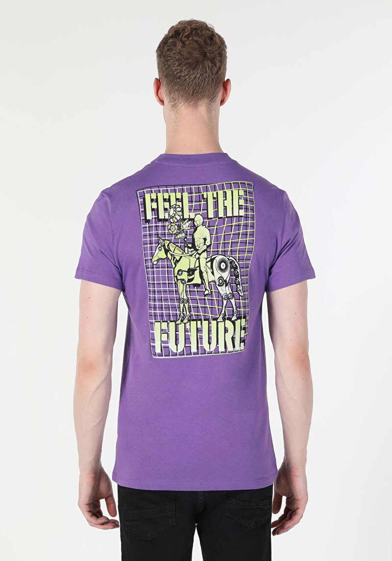 Показати інформацію про Футболка З Коротким Рукавом Чоловіча Фіолетова  Cl1060051