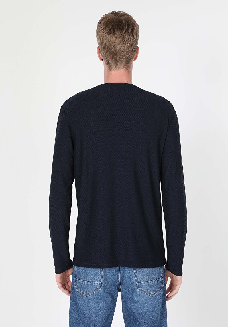 Показати інформацію про Футболка З Довгим Рукавом Чоловіча Синя  Cl1060115