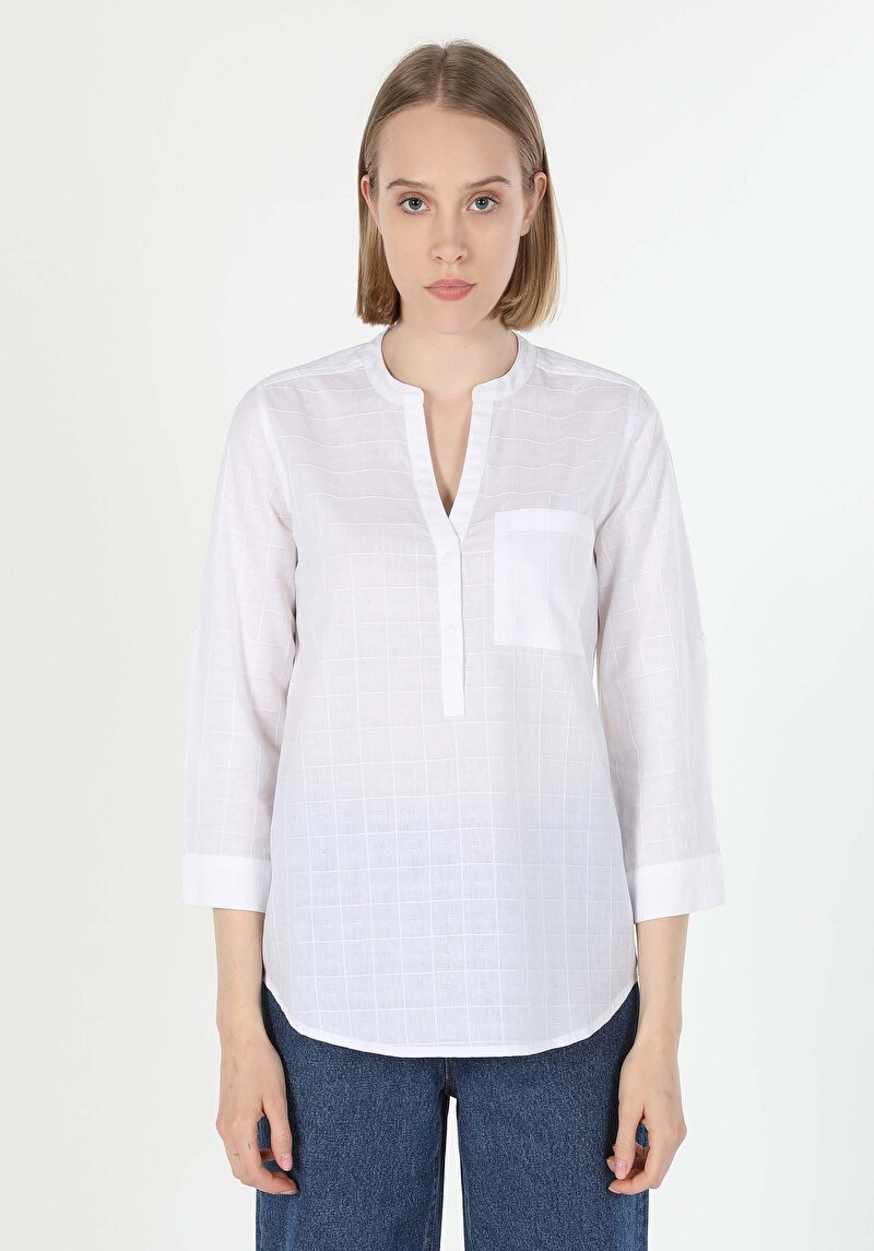 Показати інформацію про Сорочка З Довгим Рукавом Жіноча Біла  Cl1060147