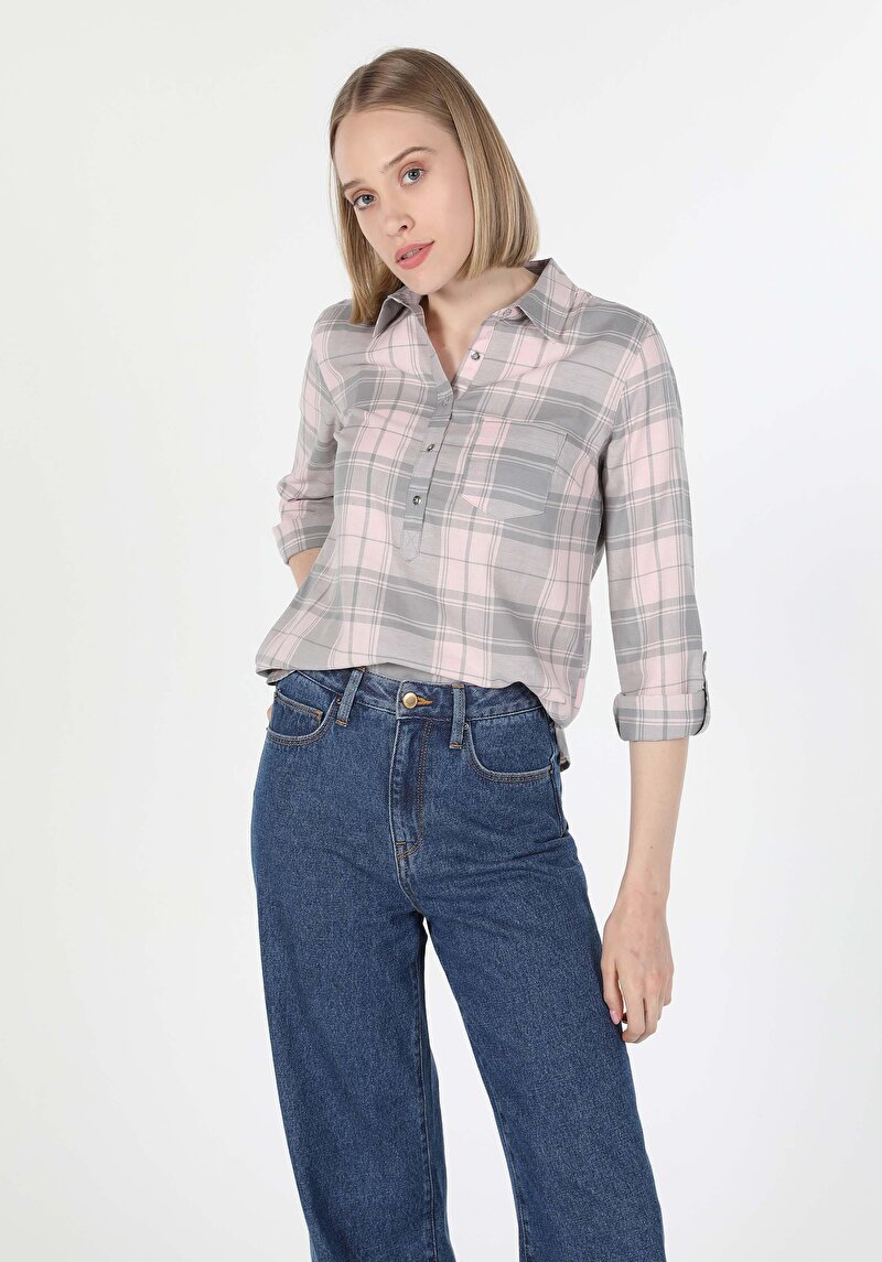 Зображення Сорочка З Довгим Рукавом Жіноча Сіра  Cl1060150