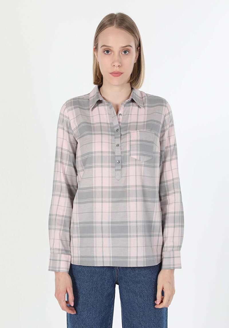 Показати інформацію про Сорочка З Довгим Рукавом Жіноча Сіра  Cl1060150