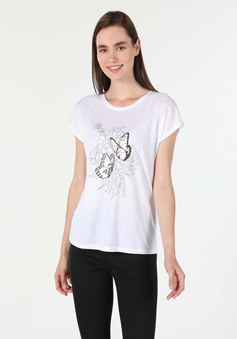 Зображення Футболка З Коротким Рукавом Жіноча Біла  Cl1060203