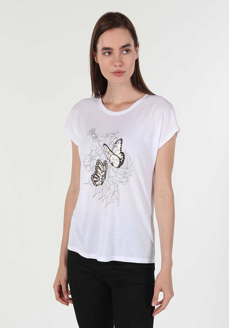 Показати інформацію про Футболка З Коротким Рукавом Жіноча Біла  Cl1060203