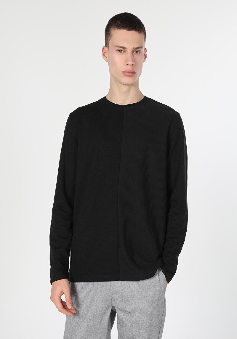 Показати інформацію про Футболка З Довгим Рукавом Чоловіча Чорна  Cl1060211