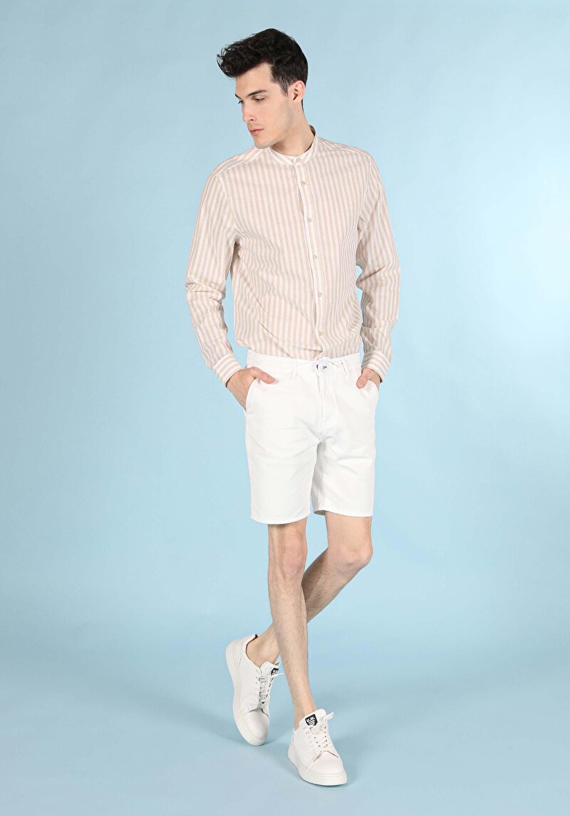 Показати інформацію про Сорочка З Довгим Рукавом Чоловіча Бежева  Cl1057541