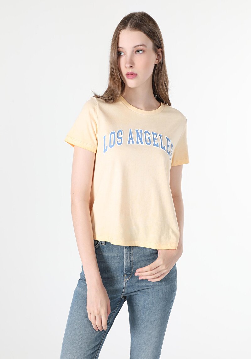 Зображення Футболка З Коротким Рукавом Жіноча Жовта  Cl1060290