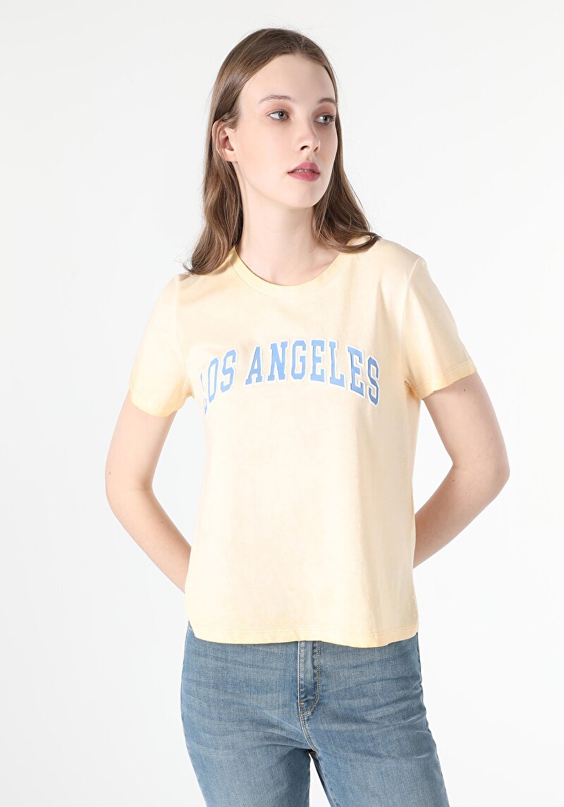 Показати інформацію про Футболка З Коротким Рукавом Жіноча Жовта  Cl1060290