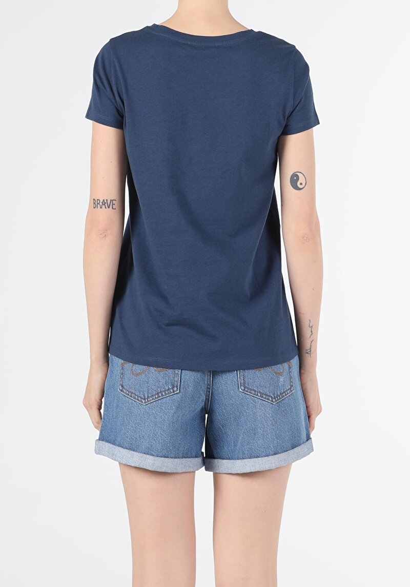 Показати інформацію про Футболка З Коротким Рукавом Жіноча Синя  Cl1054051