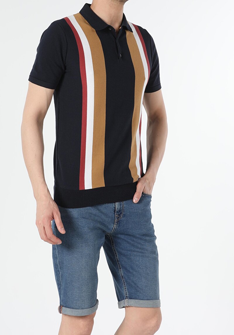 Зображення Поло З Коротким Рукавом Чоловіче Синє Cl1054422