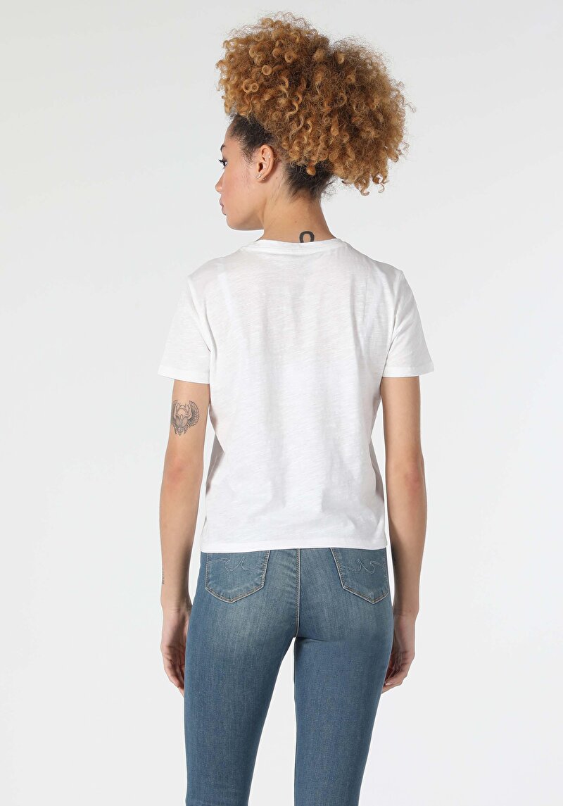 Показати інформацію про Футболка З Коротким Рукавом Жіноча Біла  Cl1058145