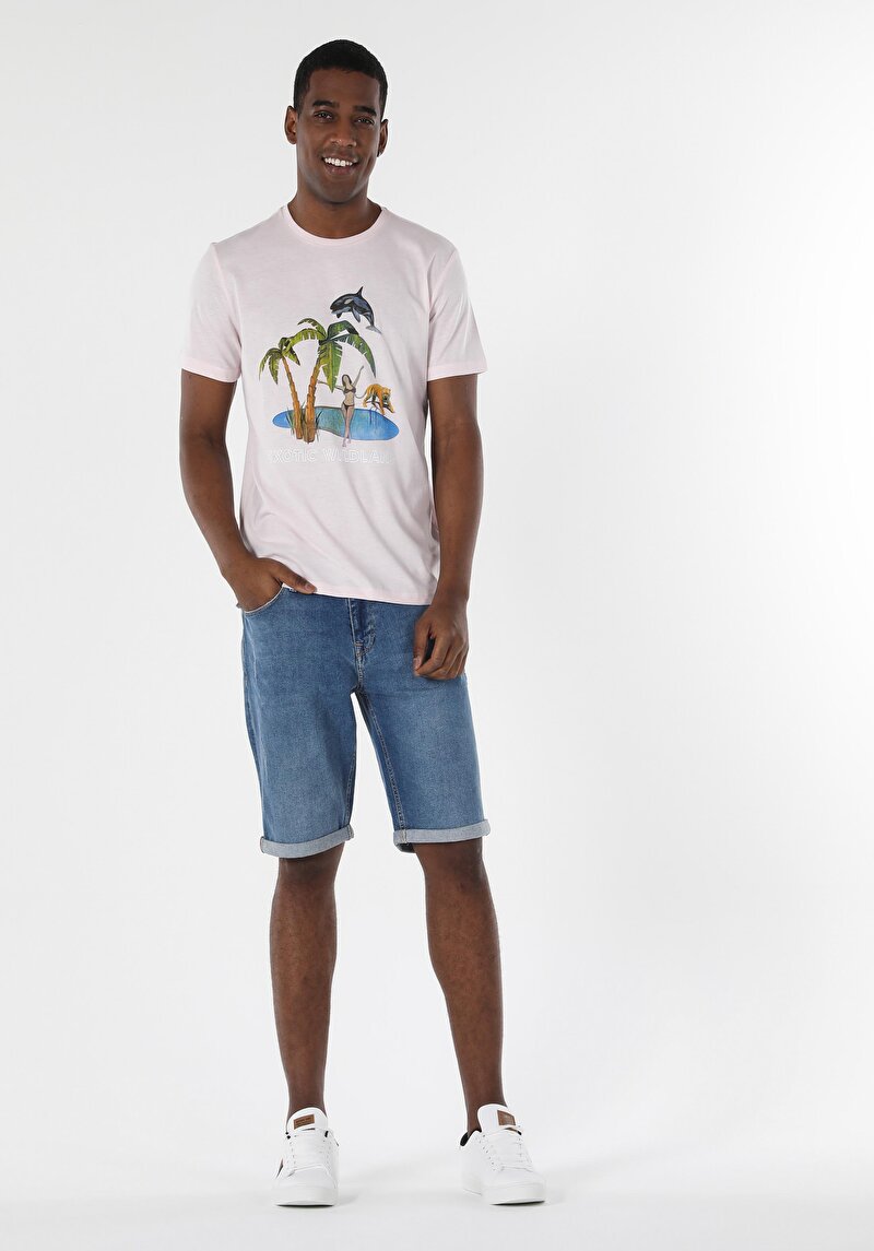 Зображення Футболка З Коротким Рукавом Чоловіча Рожева  Cl1058203