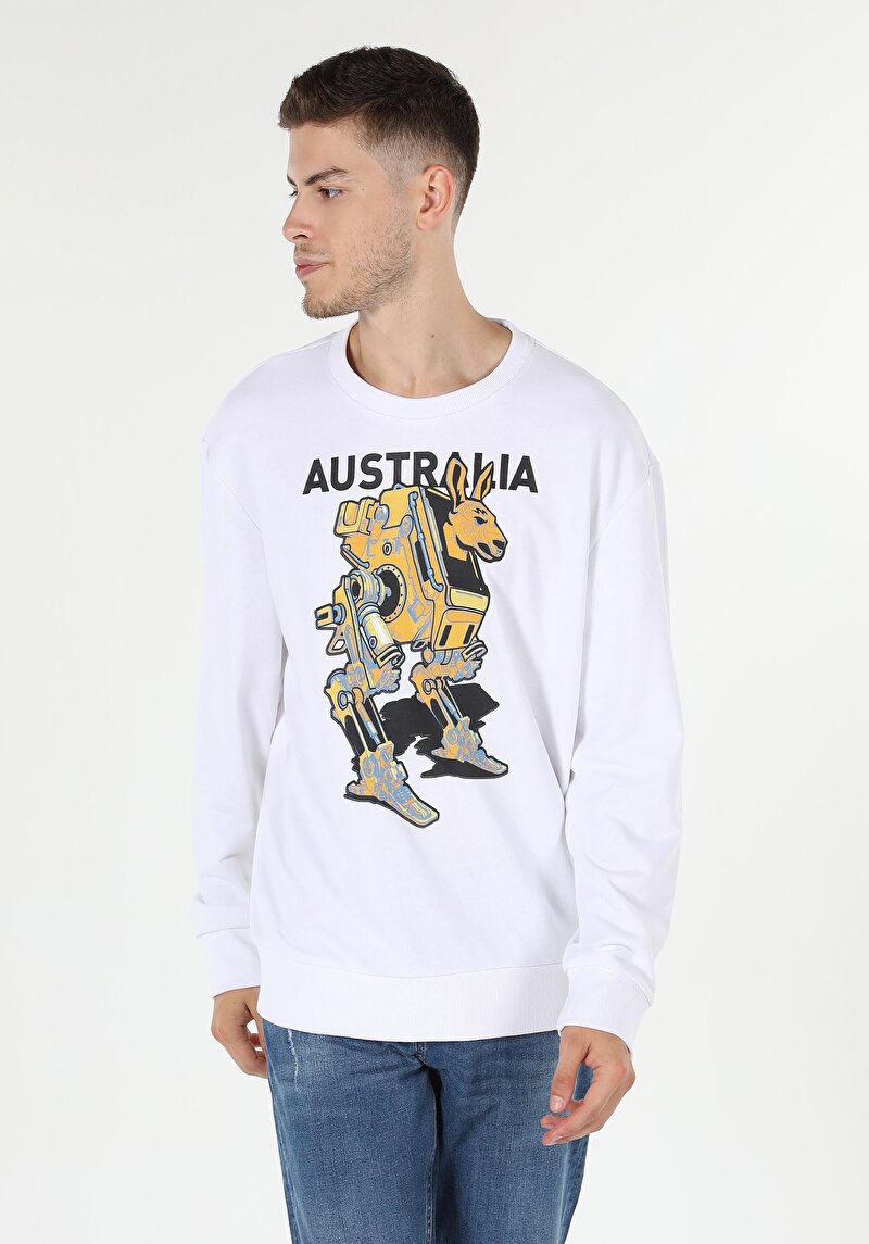 Показати інформацію про Толстовка Чоловіча Біла  Cl1060893