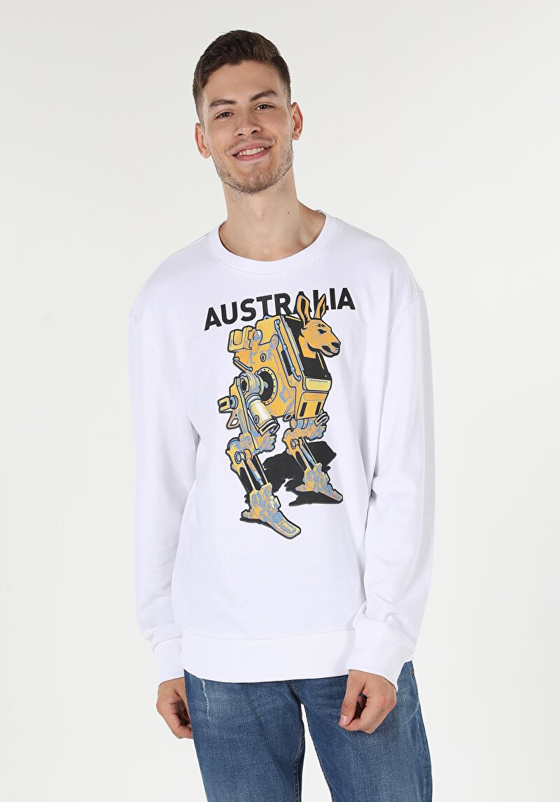 Показати інформацію про Толстовка Чоловіча Біла  Cl1060893