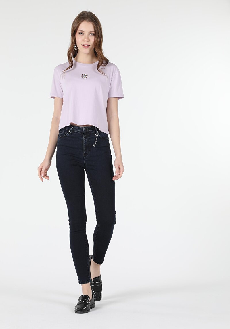 Зображення Футболка З Коротким Рукавом Жіноча Фіолетова  Cl1058329