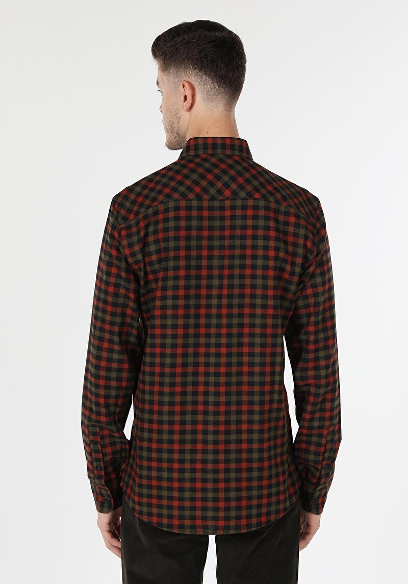 Показати інформацію про Сорочка З Довгим Рукавом Чоловіча Коричнева  Cl1061374