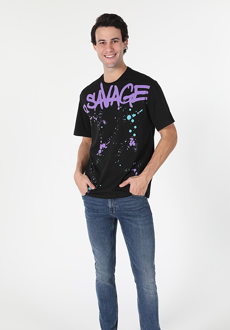 Зображення Футболка З Коротким Рукавом Чоловіча Чорна  Cl1058672