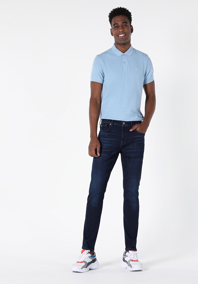 Зображення 041 Danny Джинси Чоловічі Блакитні Вузького Крою Cl1058723