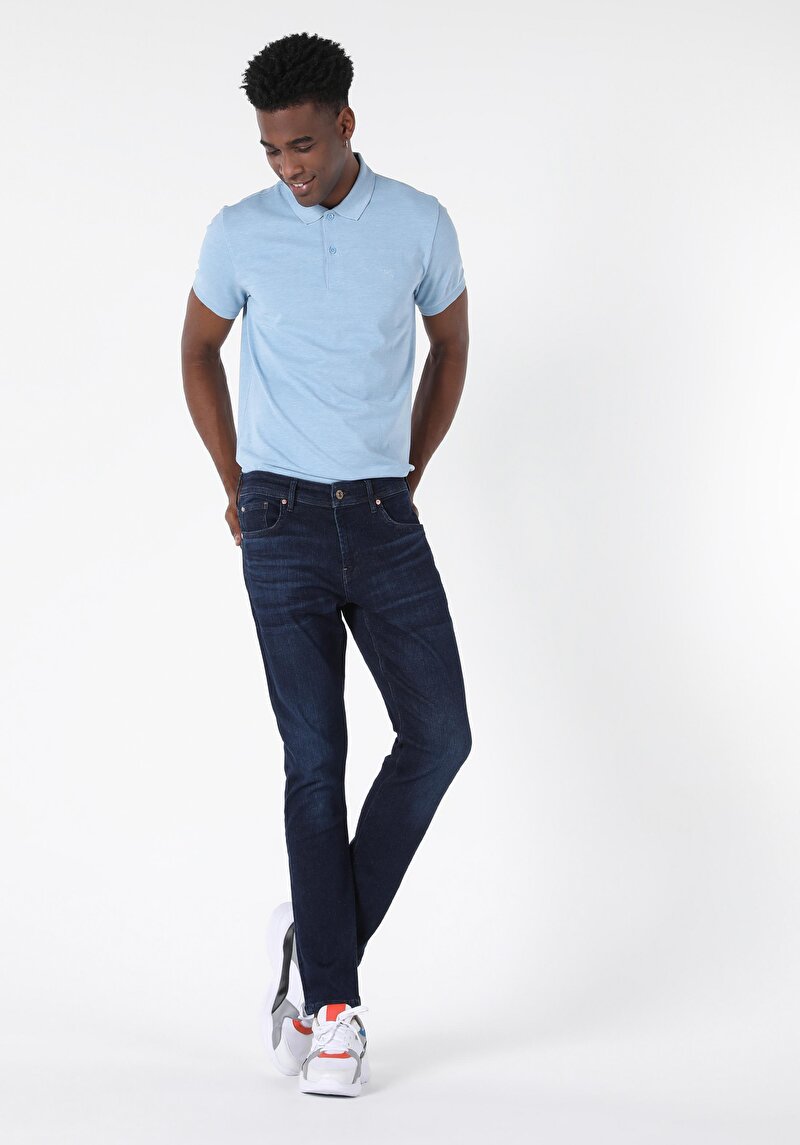 Зображення 041 Danny Джинси Чоловічі Блакитні Вузького Крою Cl1058723