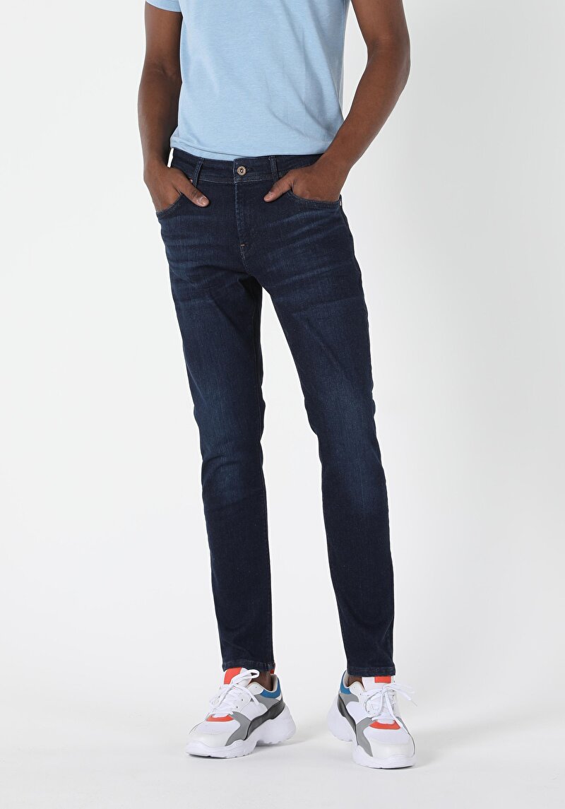 Показати інформацію про 041 Danny Джинси Чоловічі Блакитні Вузького Крою Cl1058723