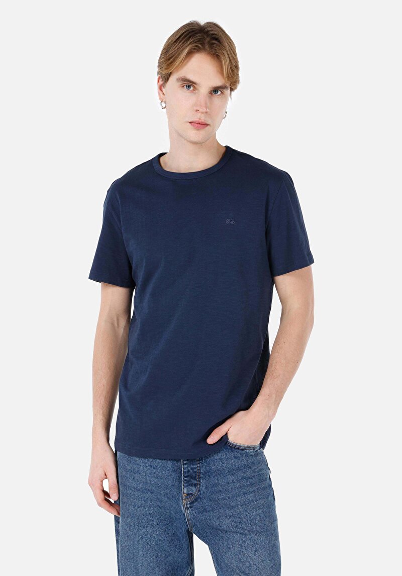 Зображення Футболка З Коротким Рукавом Чоловіча Синя Cl1062941