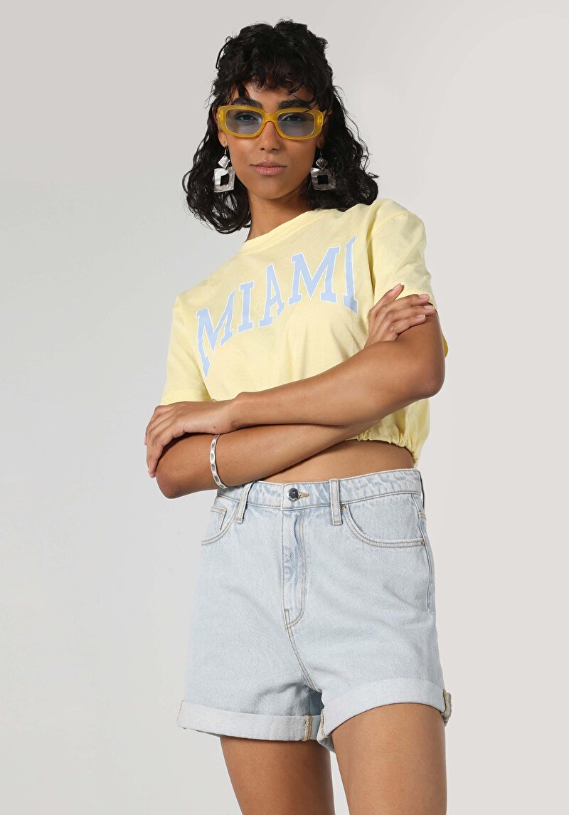 Зображення Футболка З Коротким Рукавом Жіноча Жовта Cl1063233