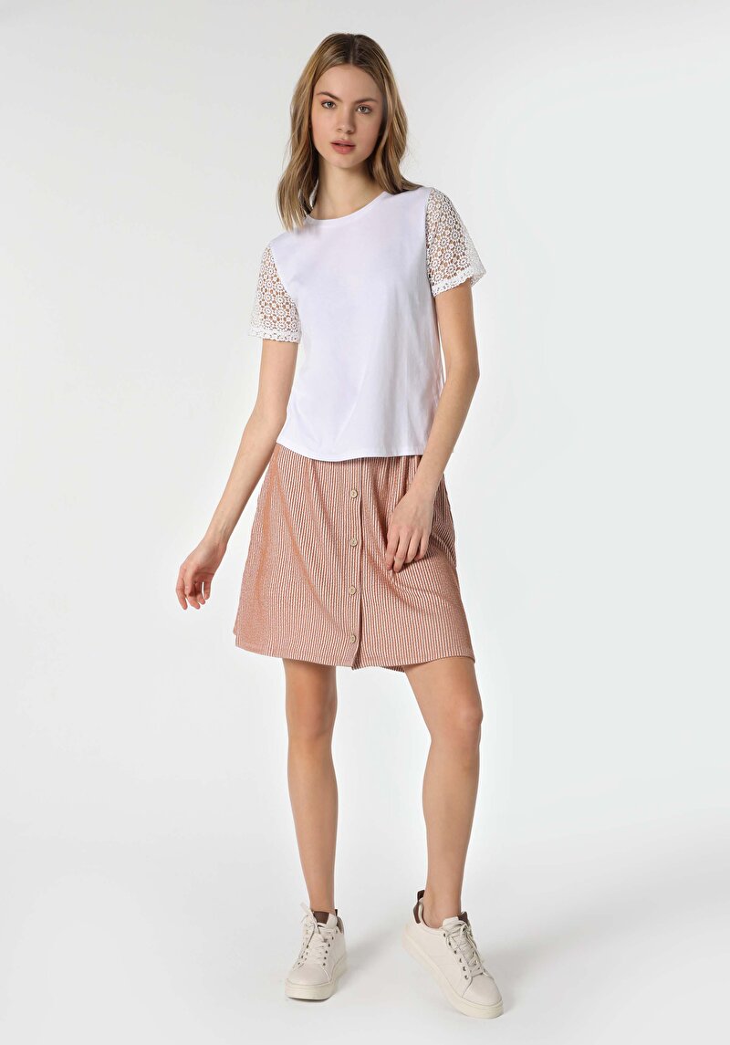 Показати інформацію про Футболка З Коротким Рукавом Жіноча Біла  Cl1063986