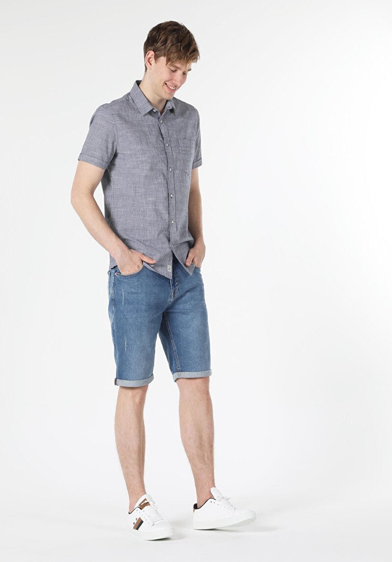 Зображення Сорочка З Коротким Рукавом Чоловіча Сіра  Cl1058970