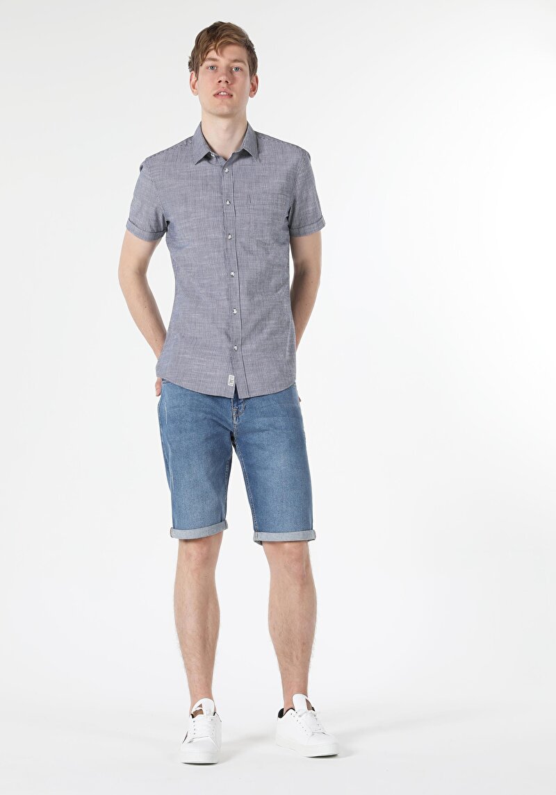 Зображення Сорочка З Коротким Рукавом Чоловіча Сіра Cl1058970