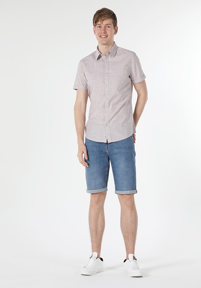 Зображення Сорочка З Коротким Рукавом Чоловіча Бежева  Cl1058970