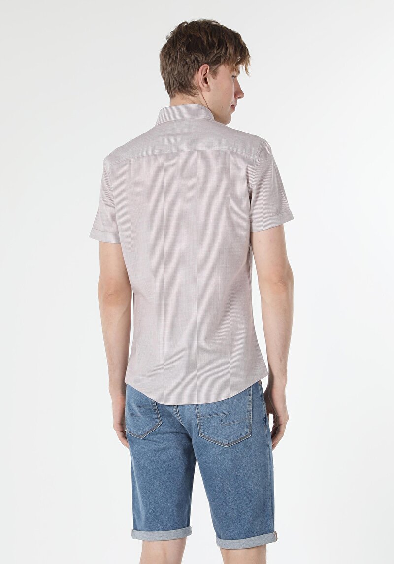 Показати інформацію про Сорочка З Коротким Рукавом Чоловіча Бежева  Cl1058970