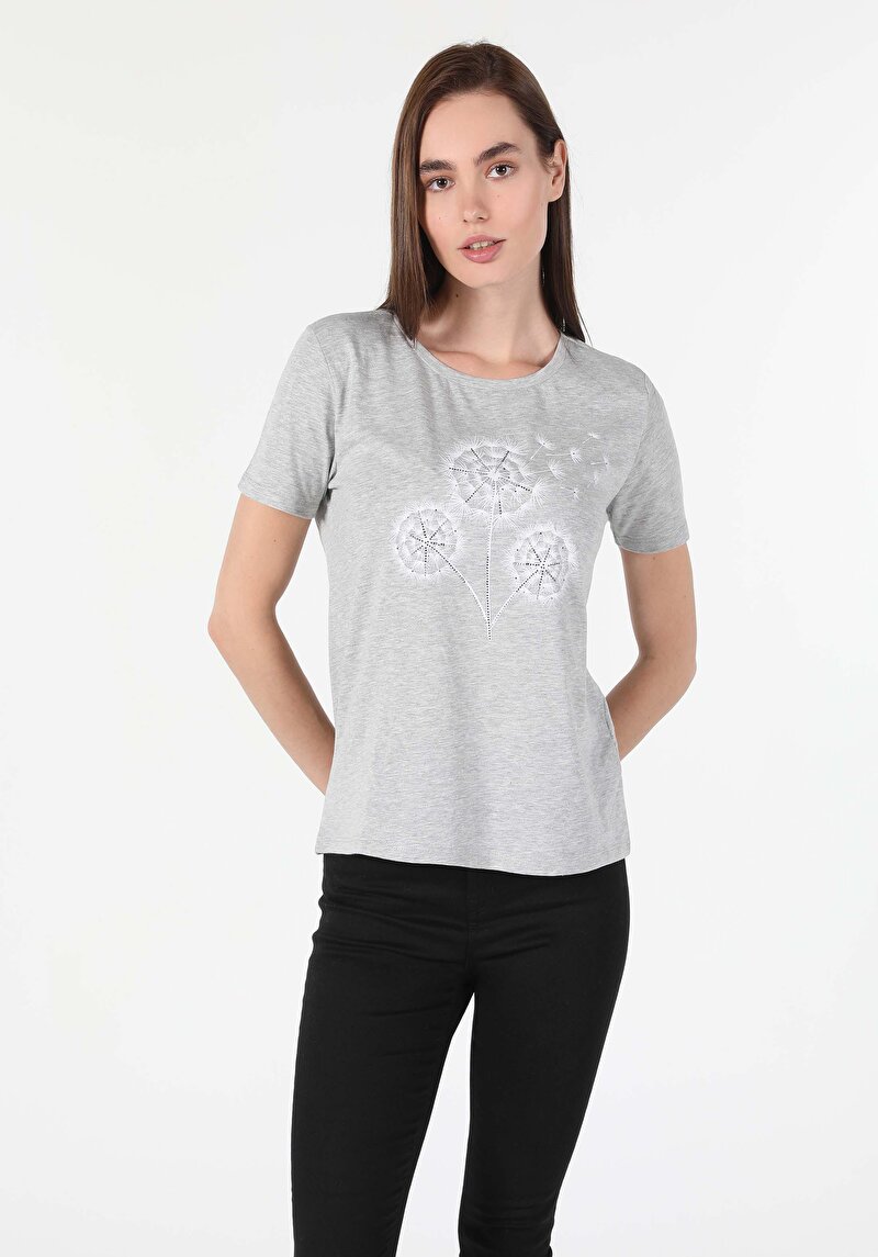 Показати інформацію про Футболка З Коротким Рукавом Жіноча Сіра  Cl1058991